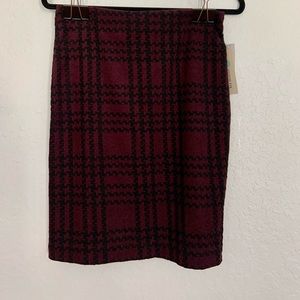 Margaret M Womens Skirt Size Medium Burgundy Plaid Stitch Fix